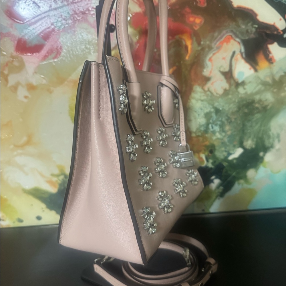 Michael Kors Elegant Floral Embellished Top handle Handbag - Picture 3 of 10